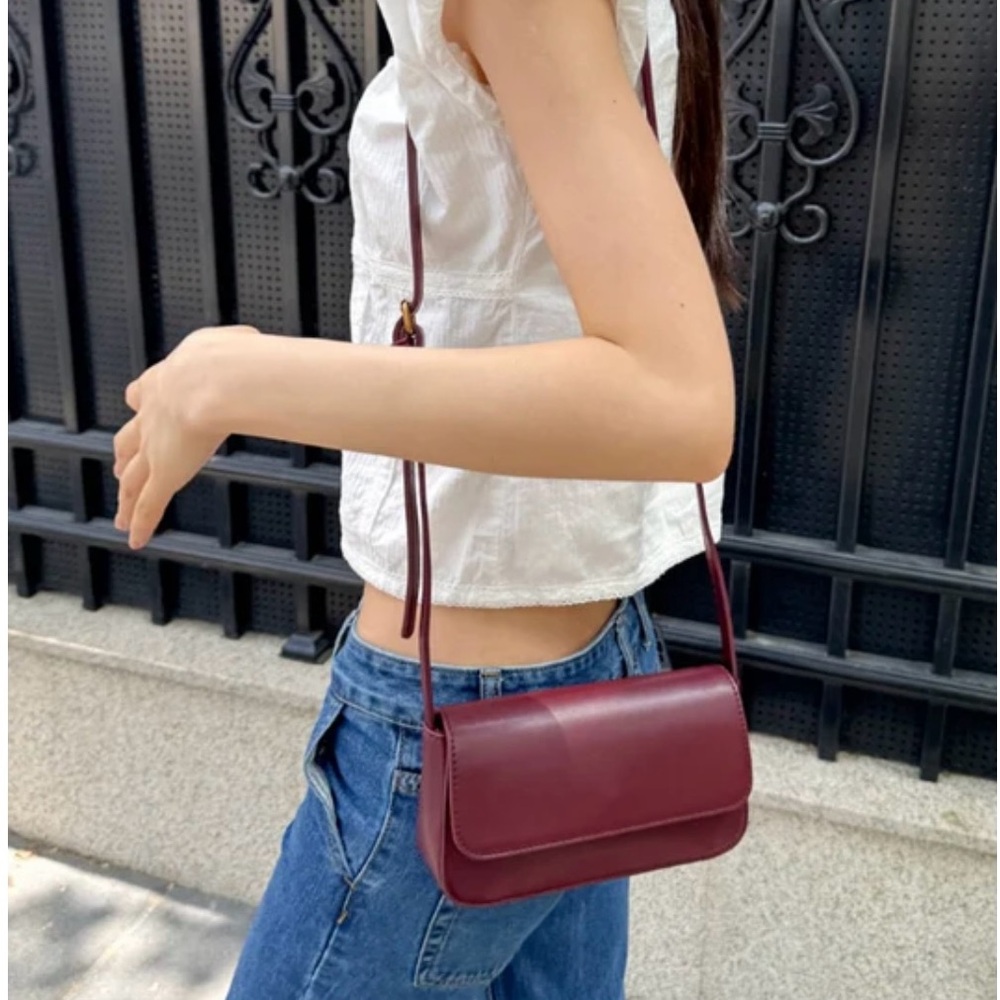 Brandy Melville Red Crossbody Bag Structured Design